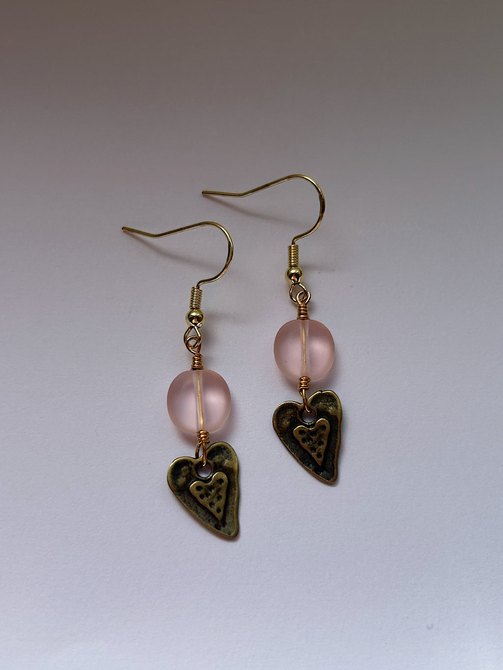 Pink Heart Earrings