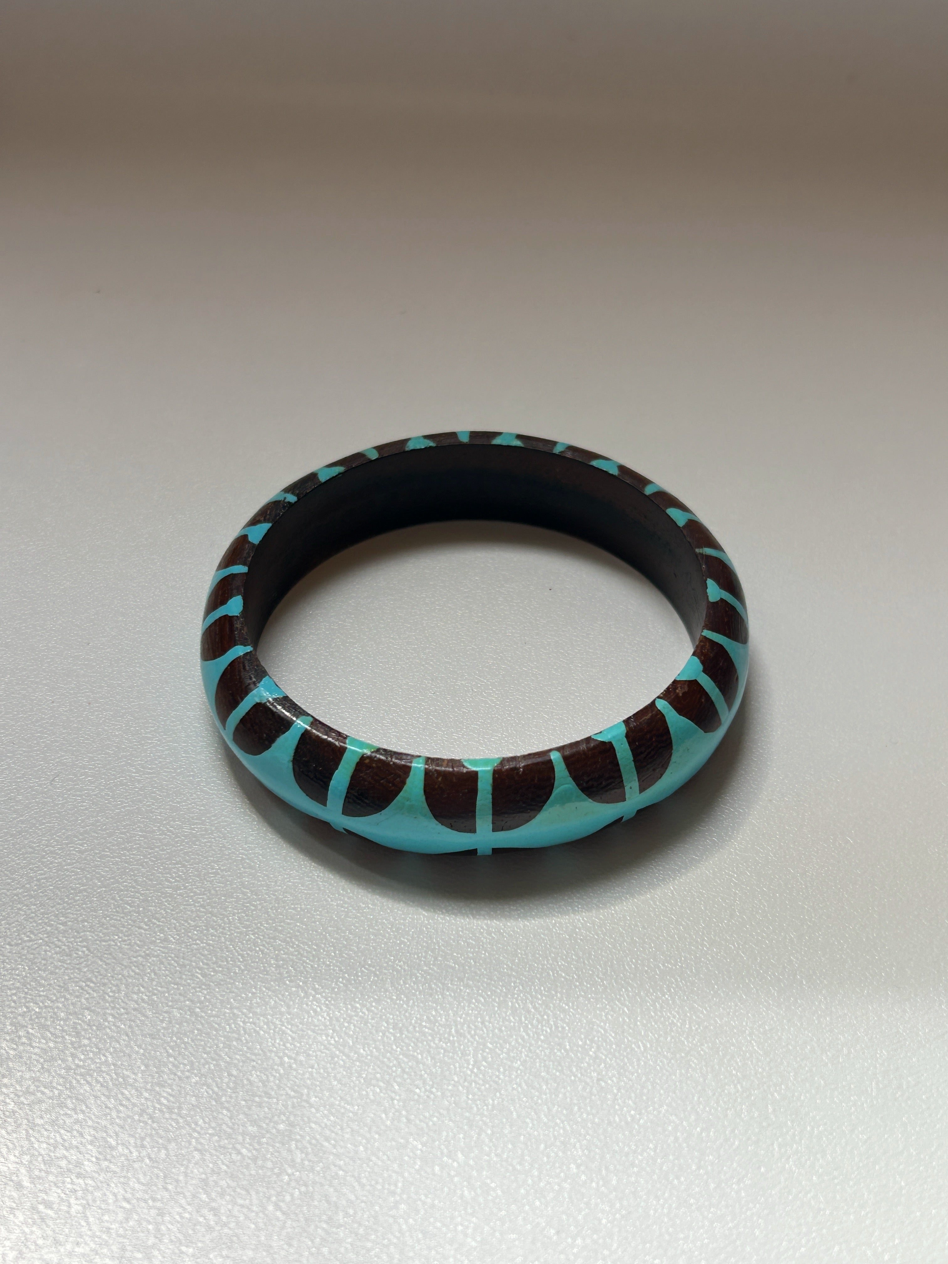 Teal Wooden Bangle