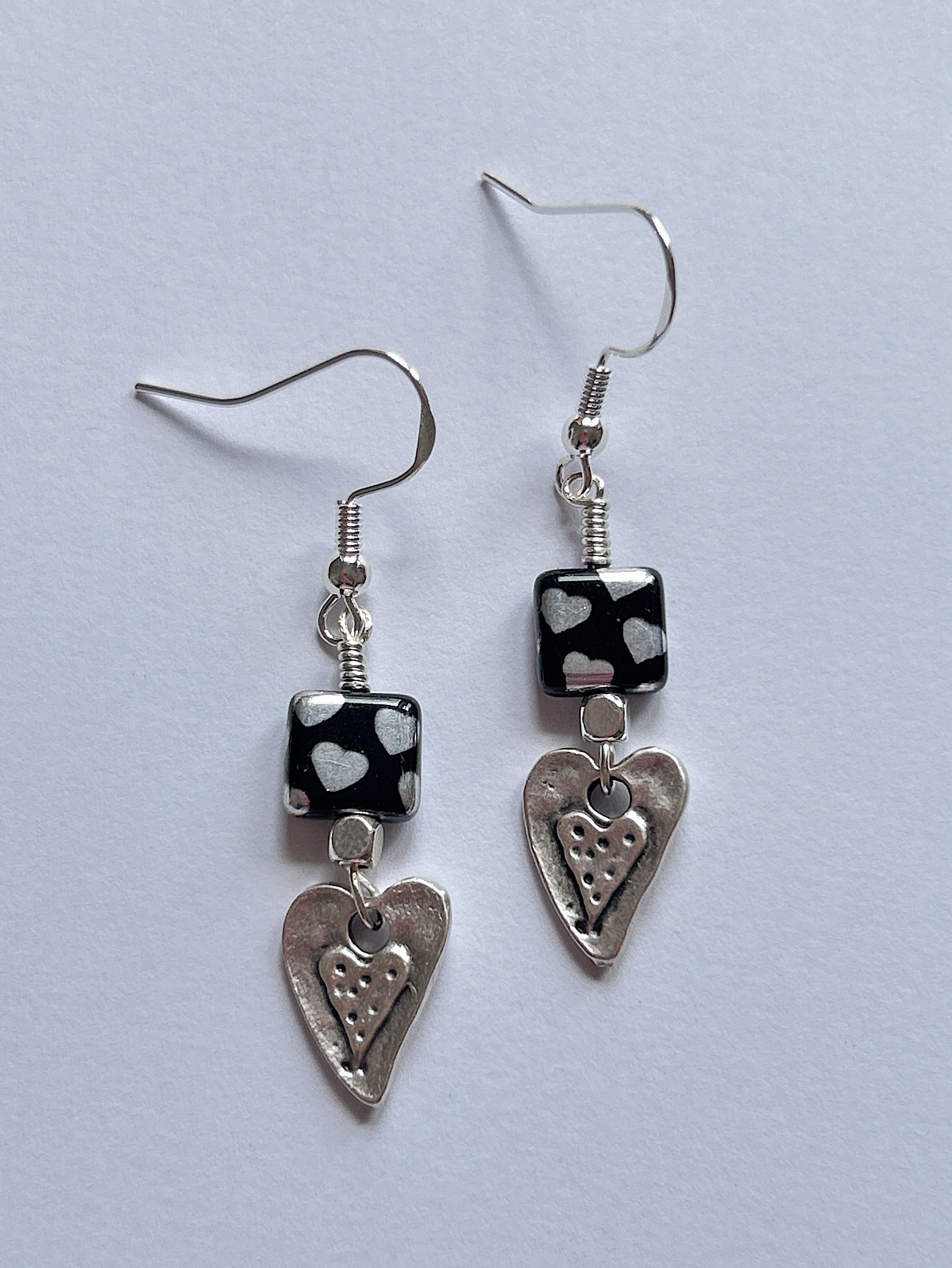 Polka Heart Earrings