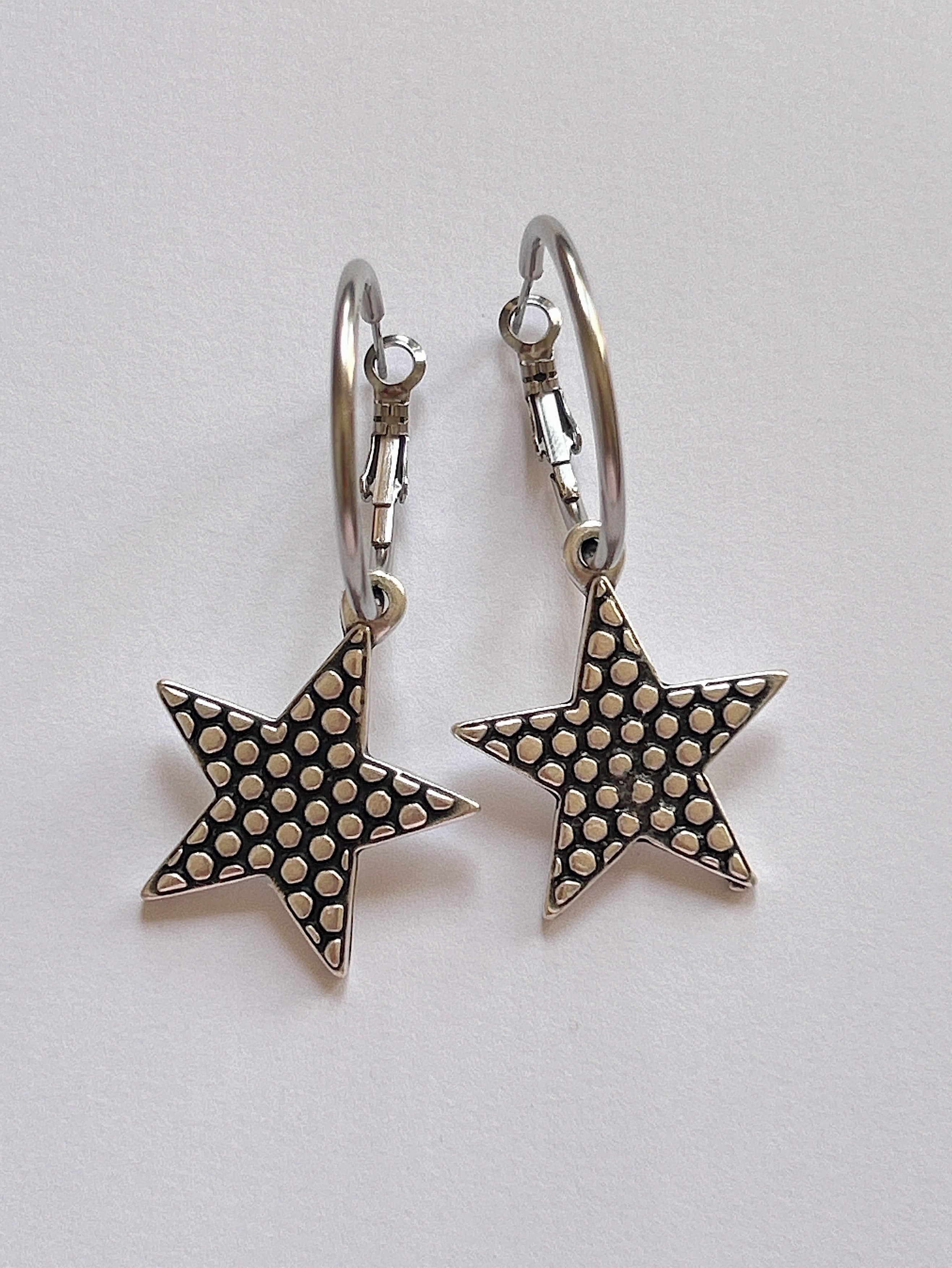 30mm Polka Star Hoops