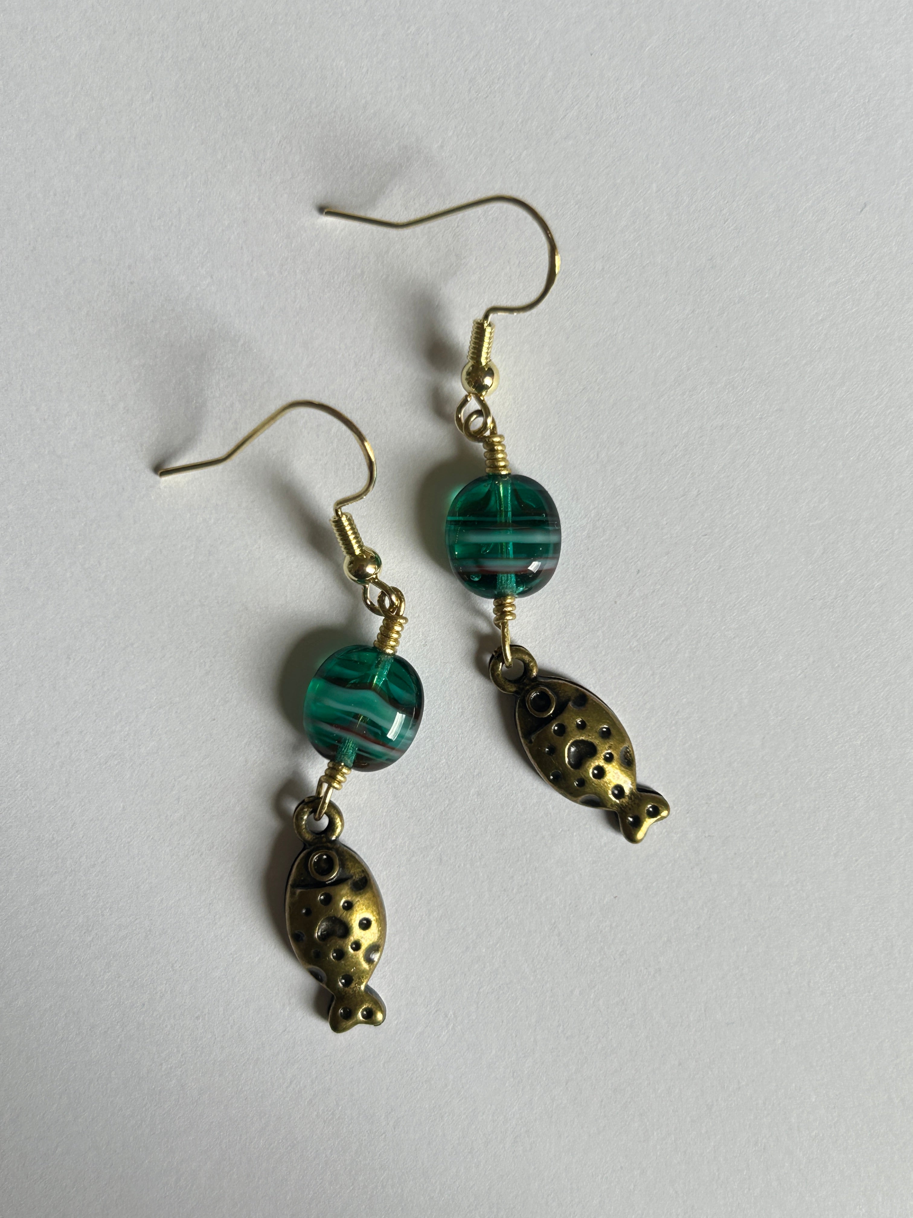 Turquoise Fish Earrings