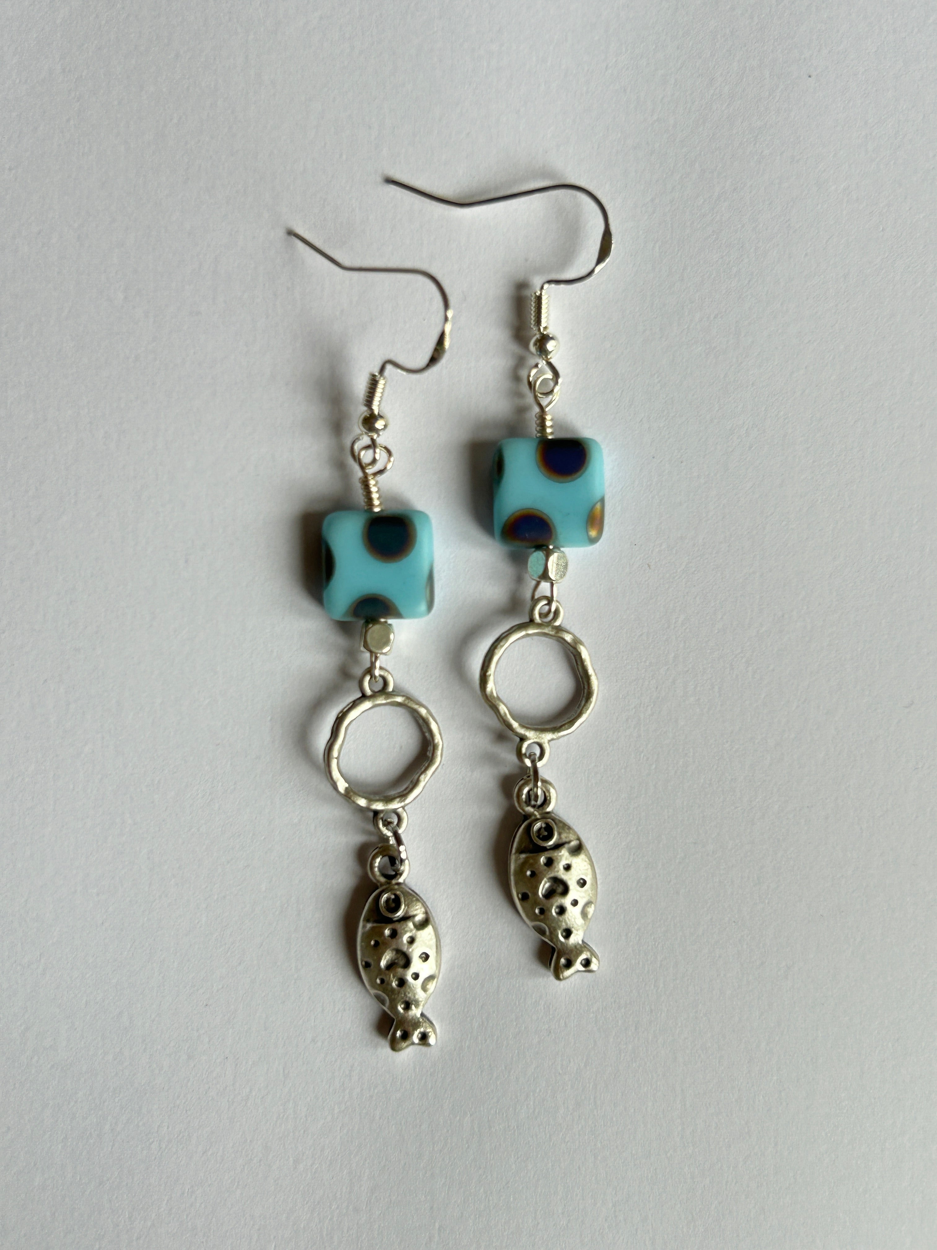 Polka Fish Bubble Earrings