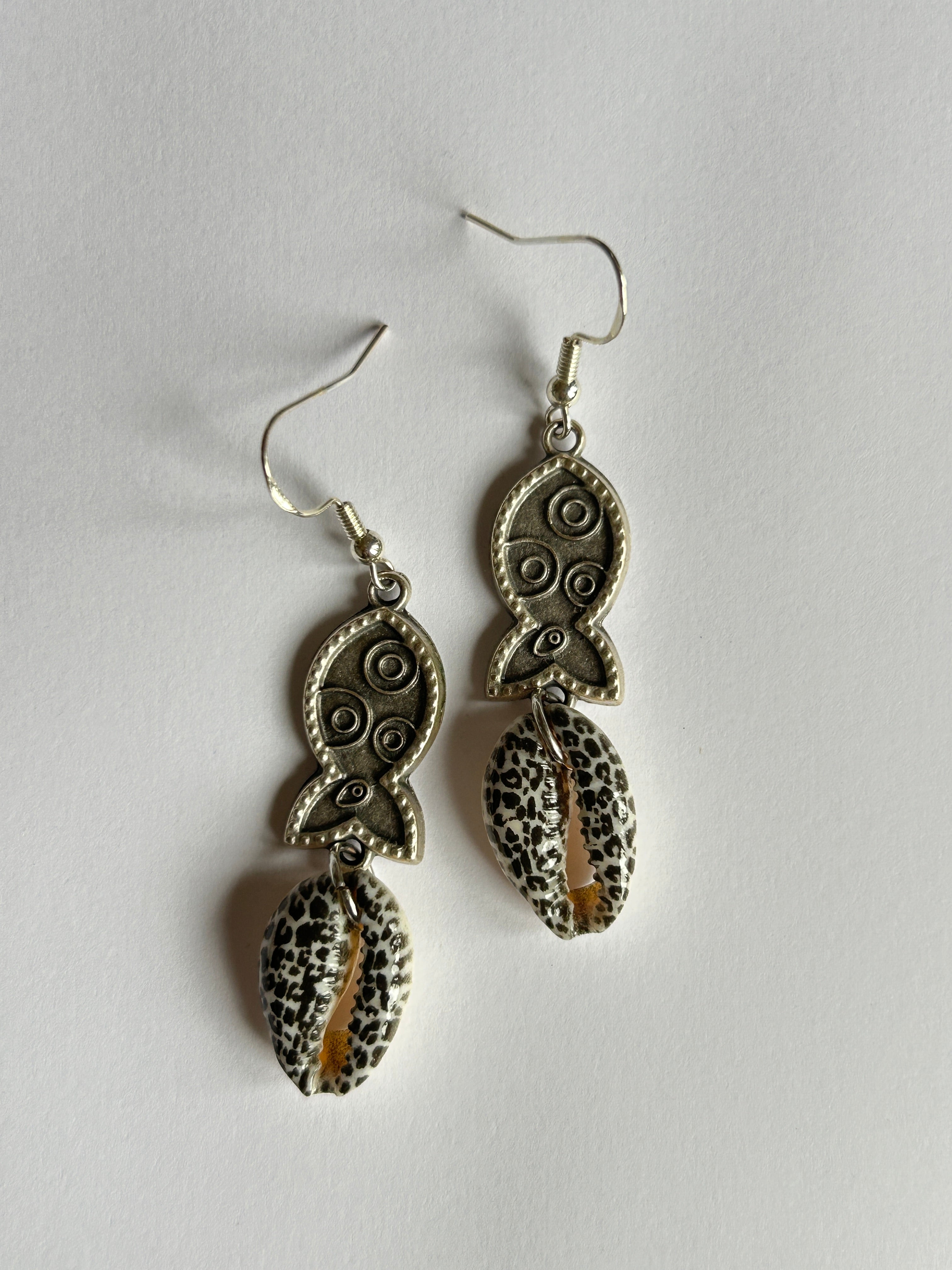 Leopard Shell Fish Earrings