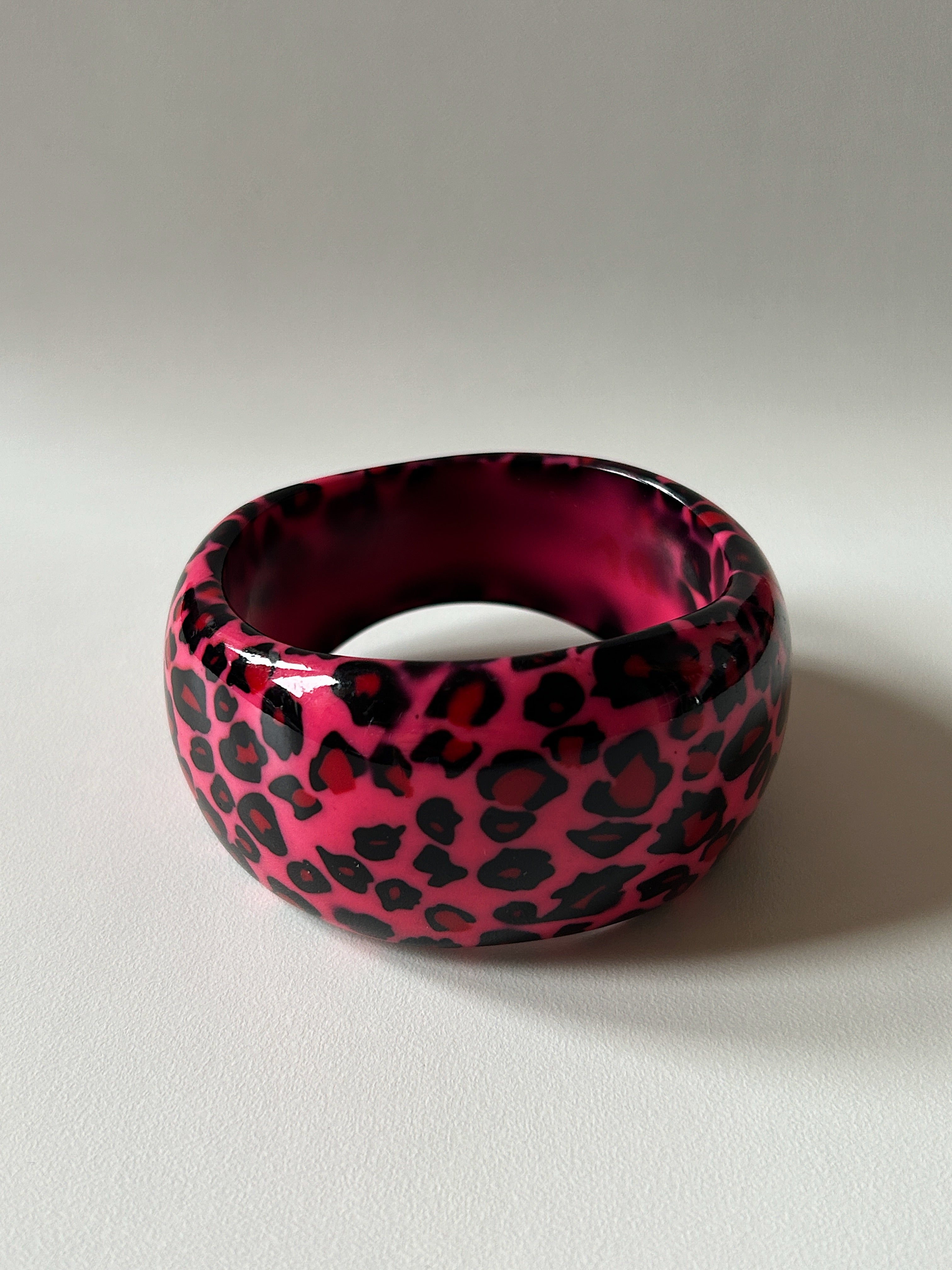 Pink Leopard Bangle