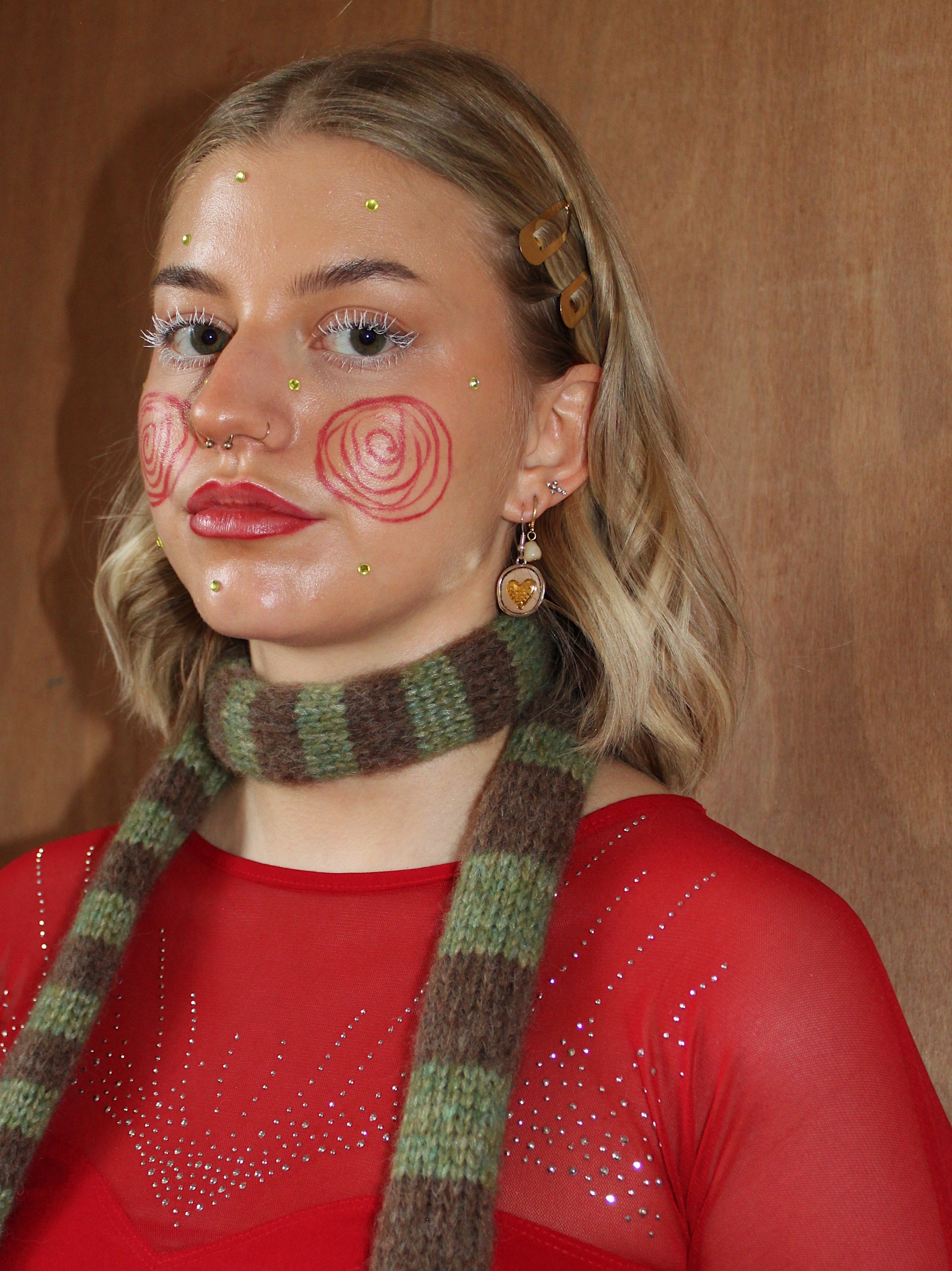 Mixed Metal Heart Earrings