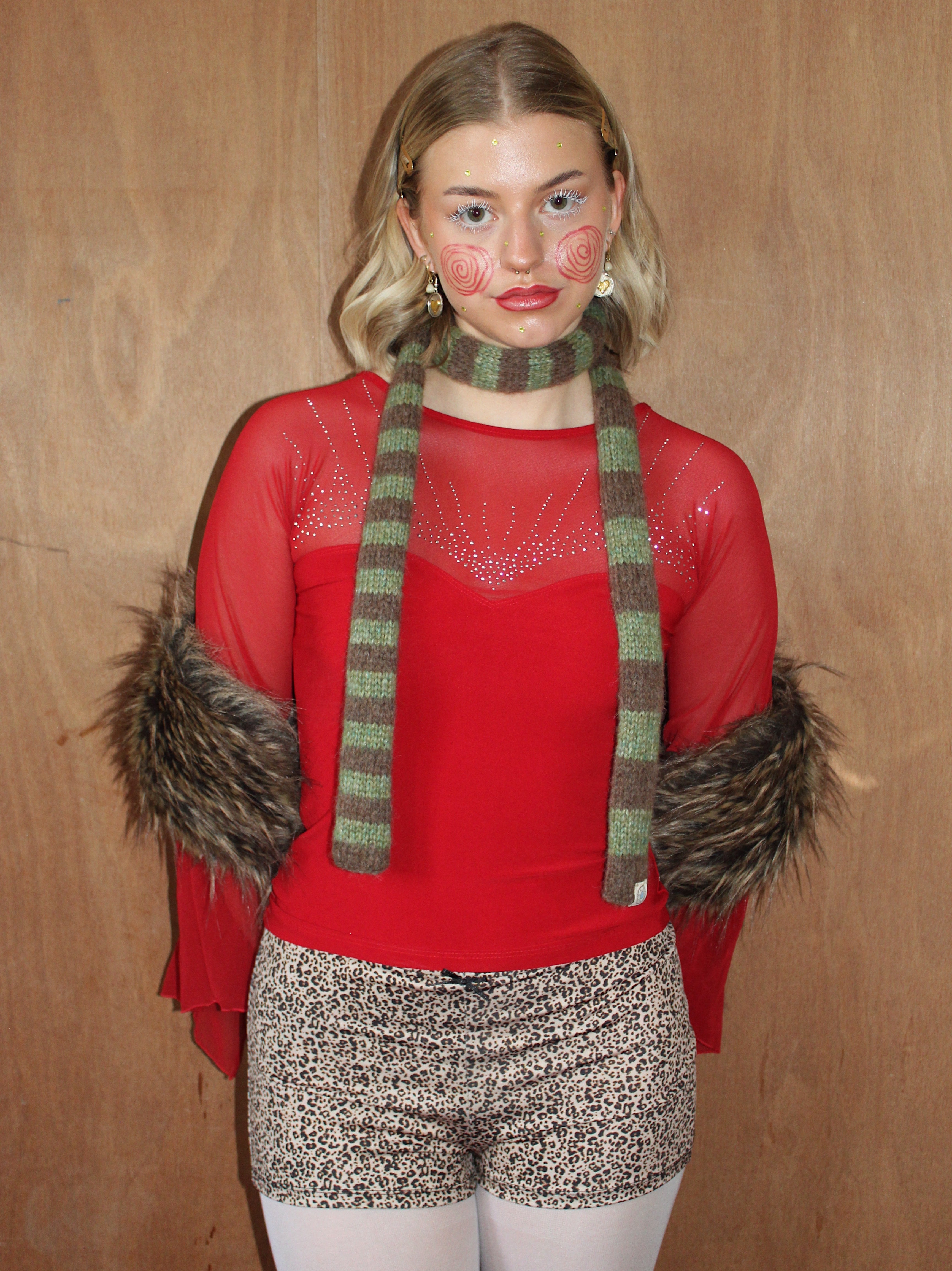 Mixed Metal Heart Earrings