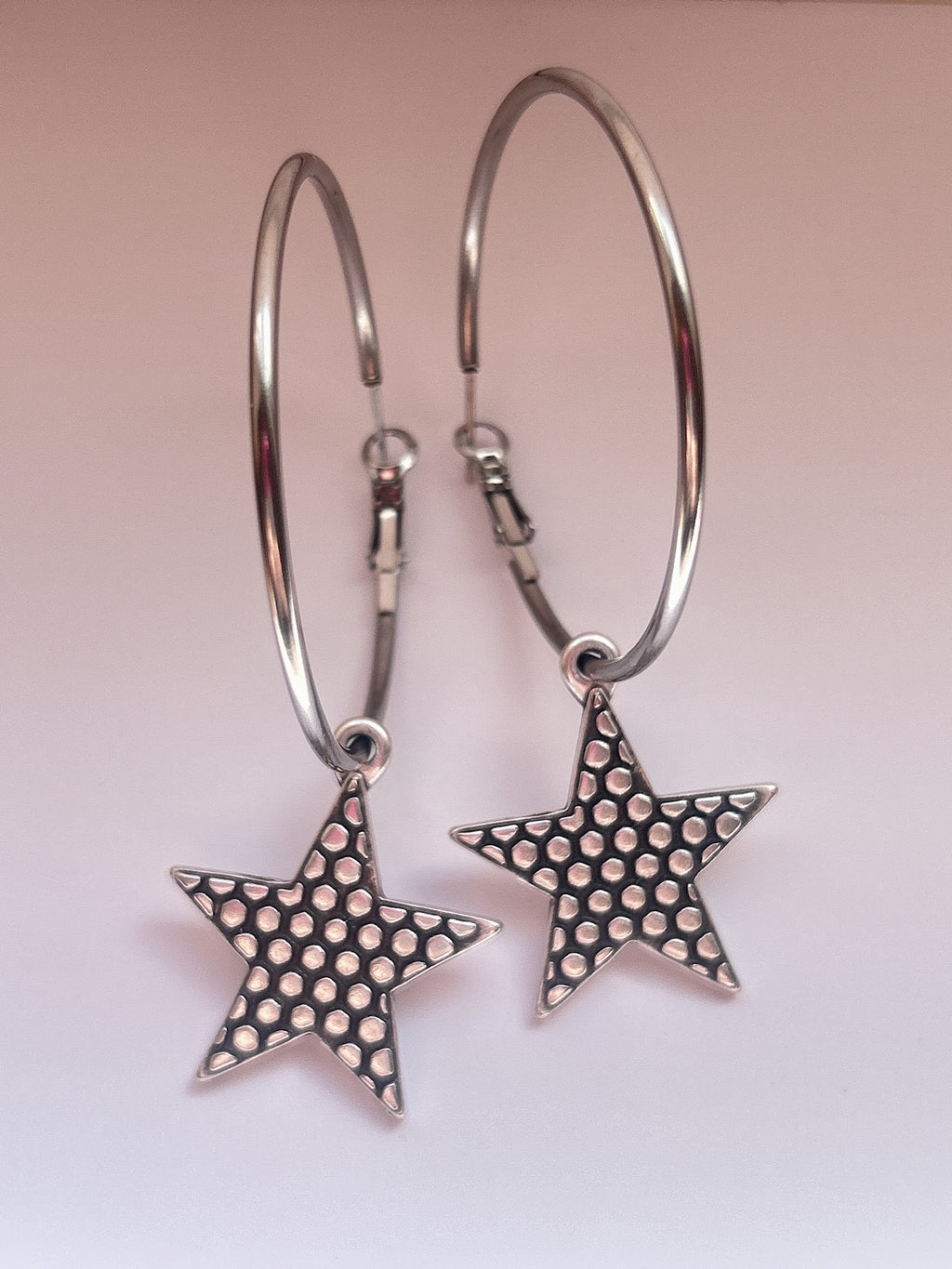 50mm Polka Star Hoops