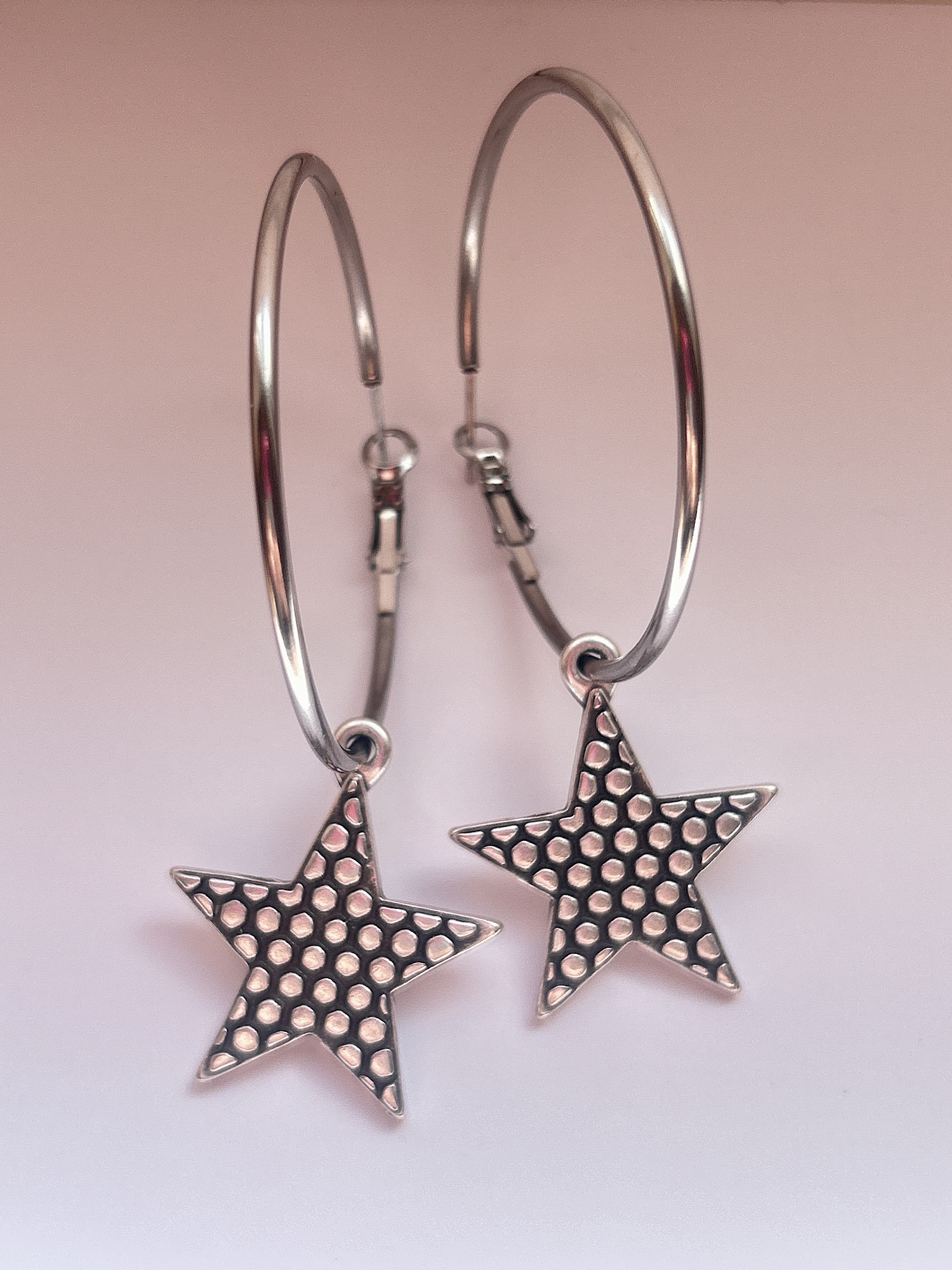 50mm Polka Star Hoops
