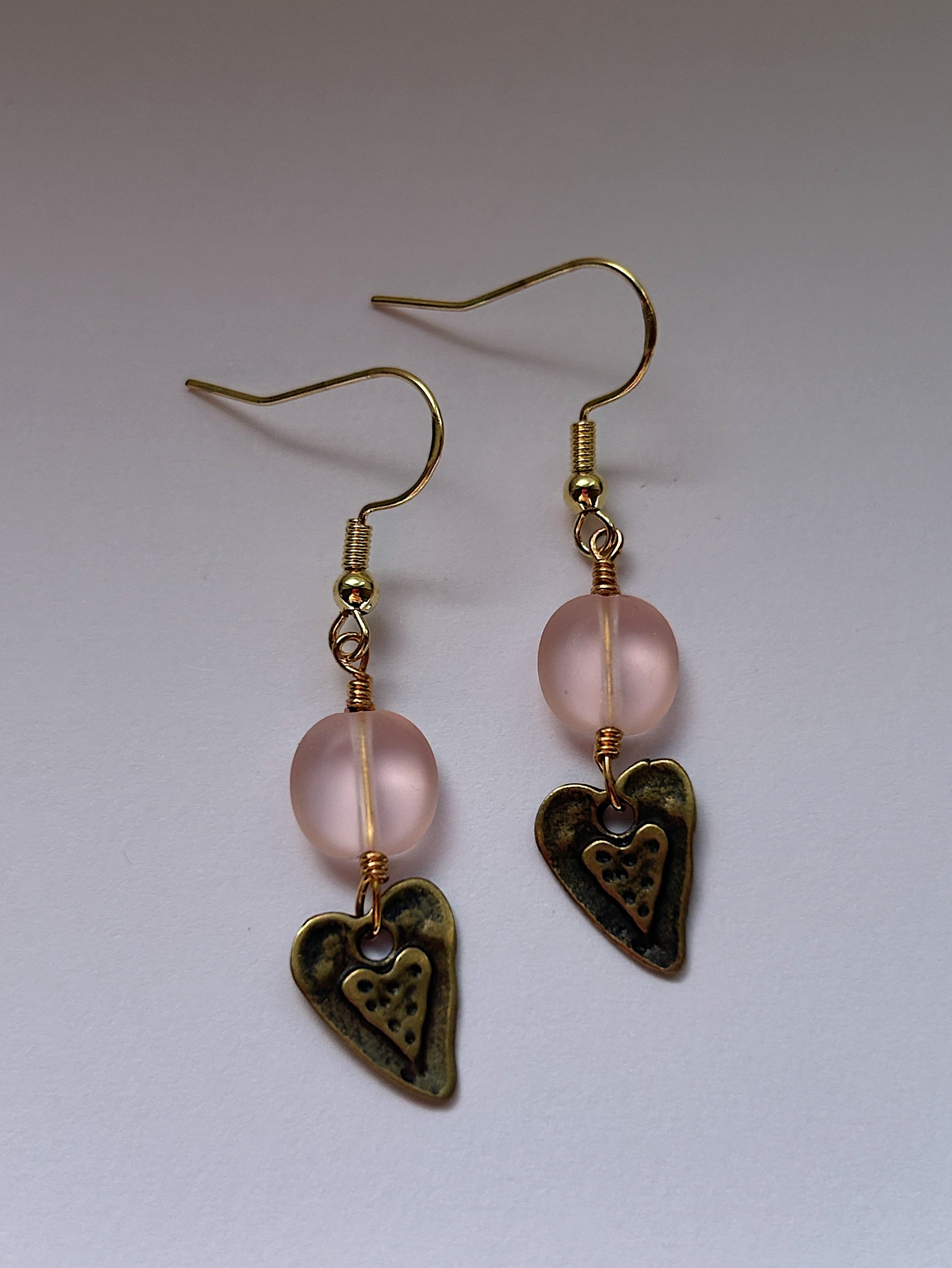Pink Heart Earrings