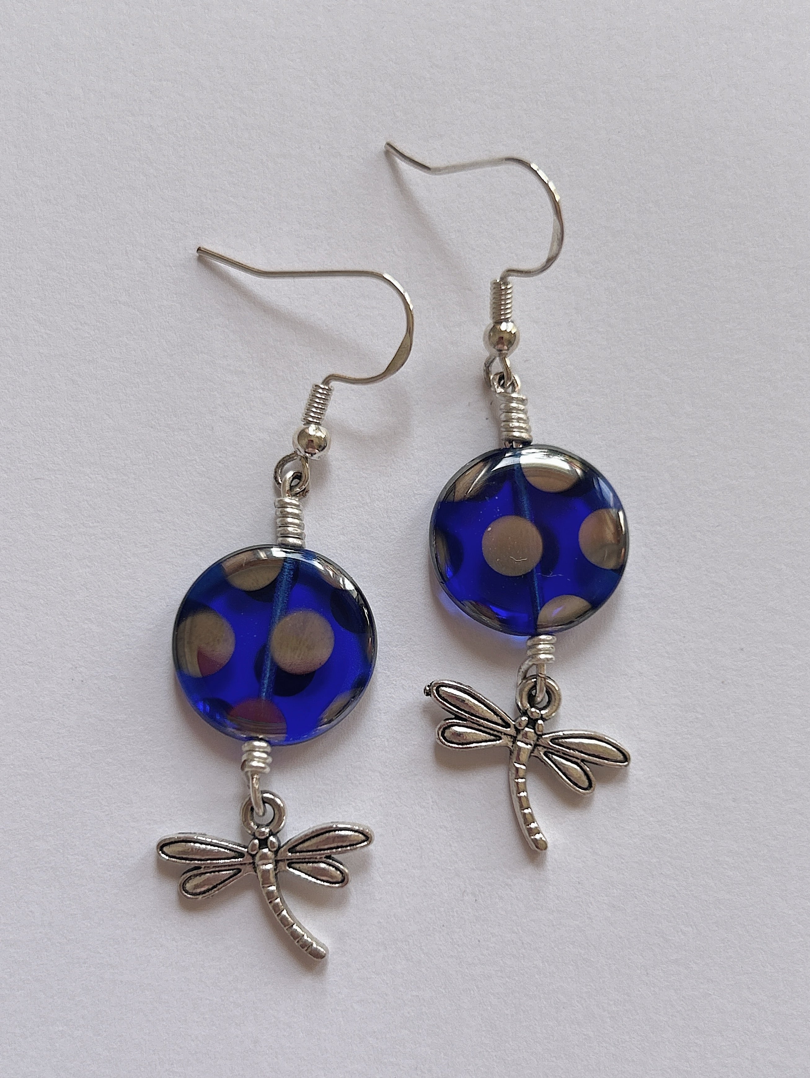 Polka Dragonfly Earrings