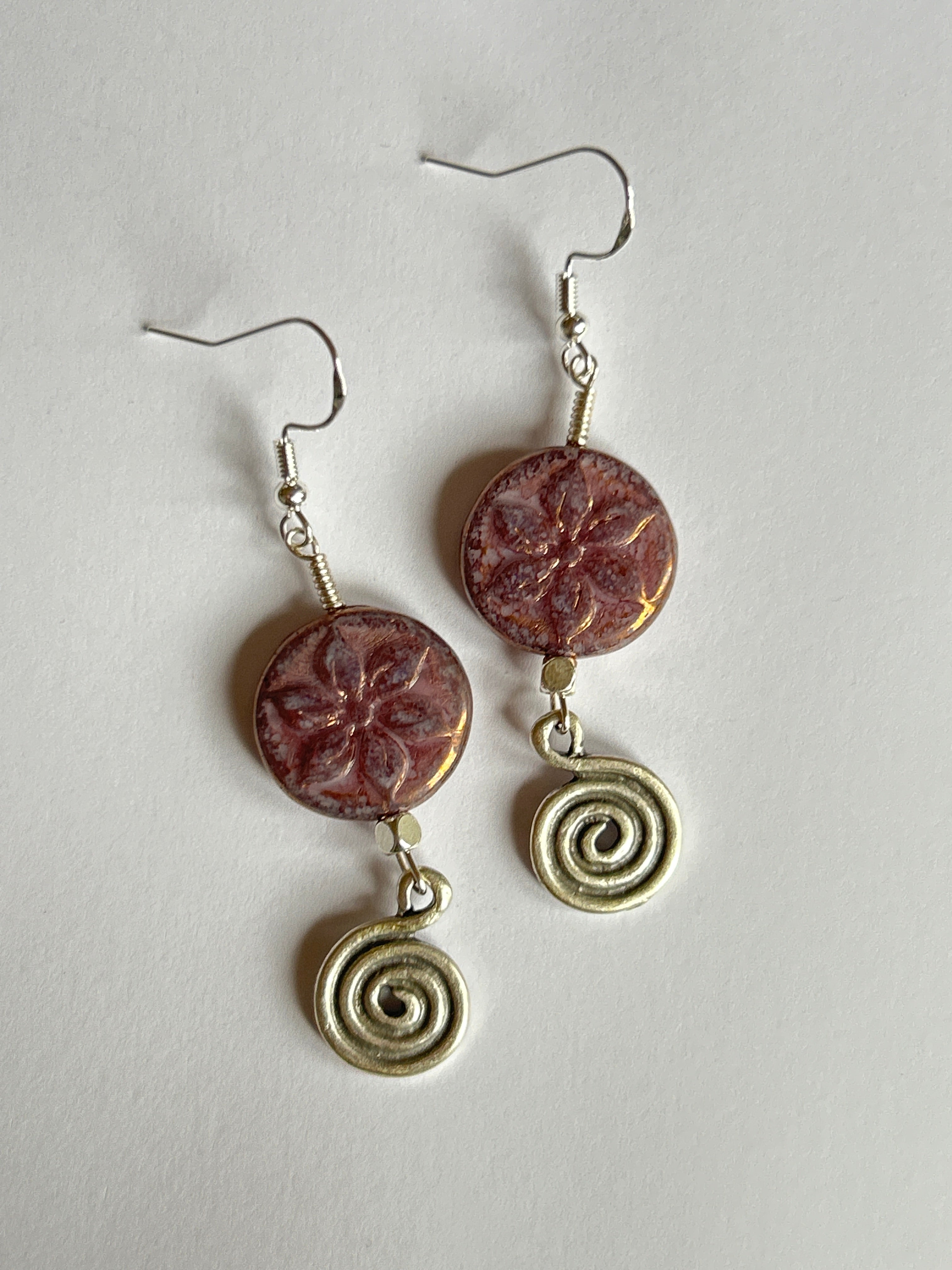 Flower Spiral Earrings