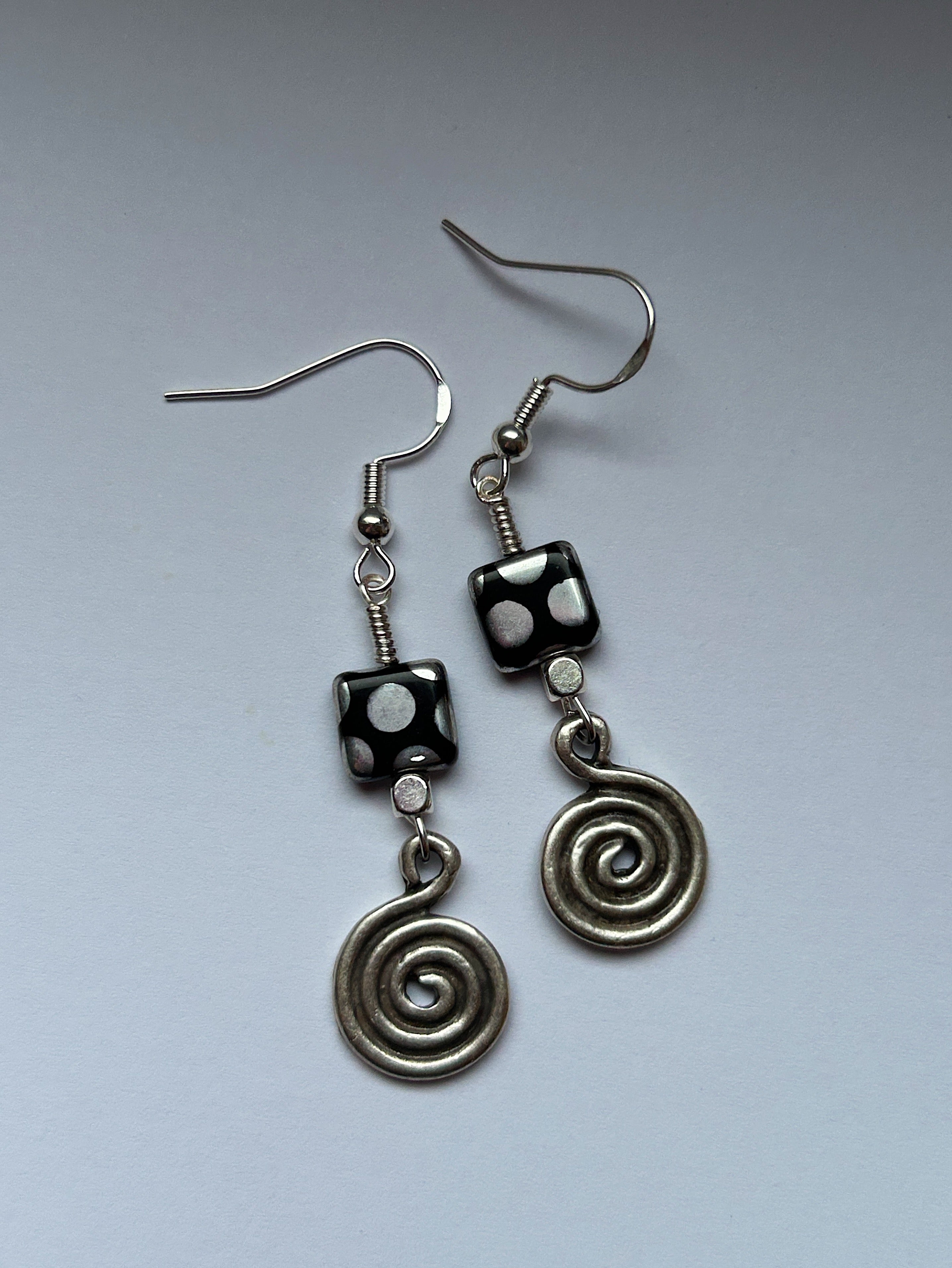Polka Spiral Earrings