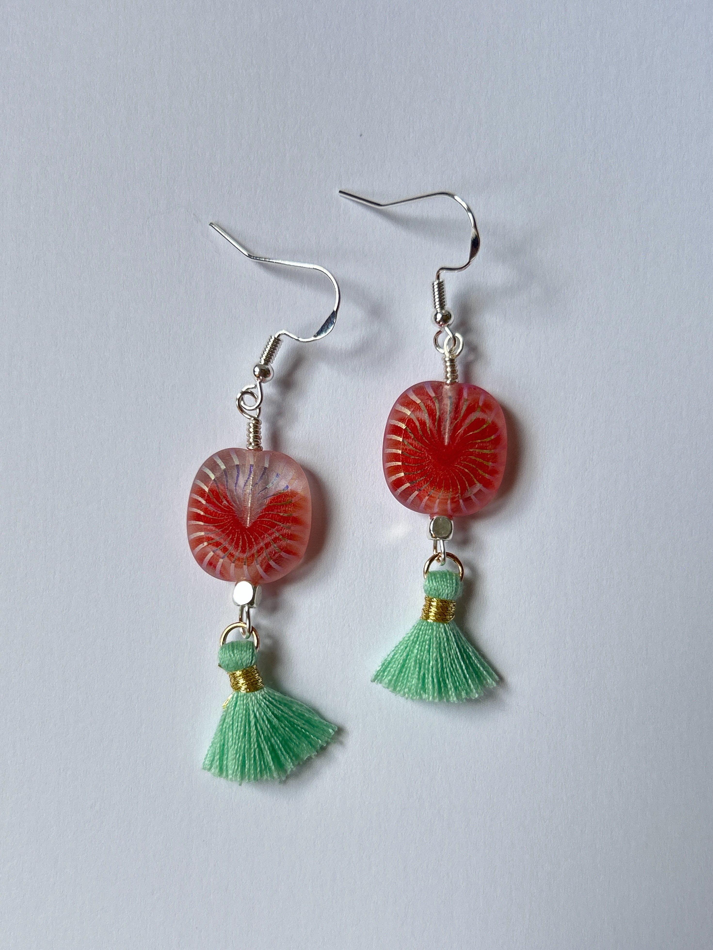 Mint Fringe Earrings