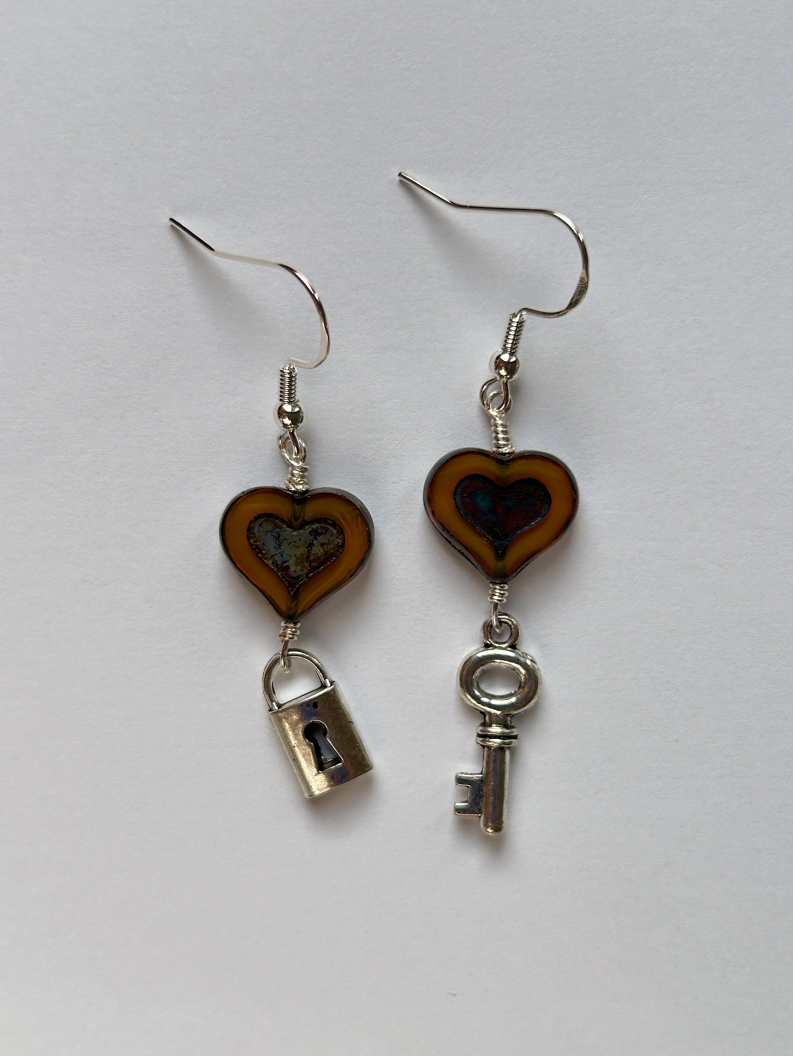 Lock and Key Earrings