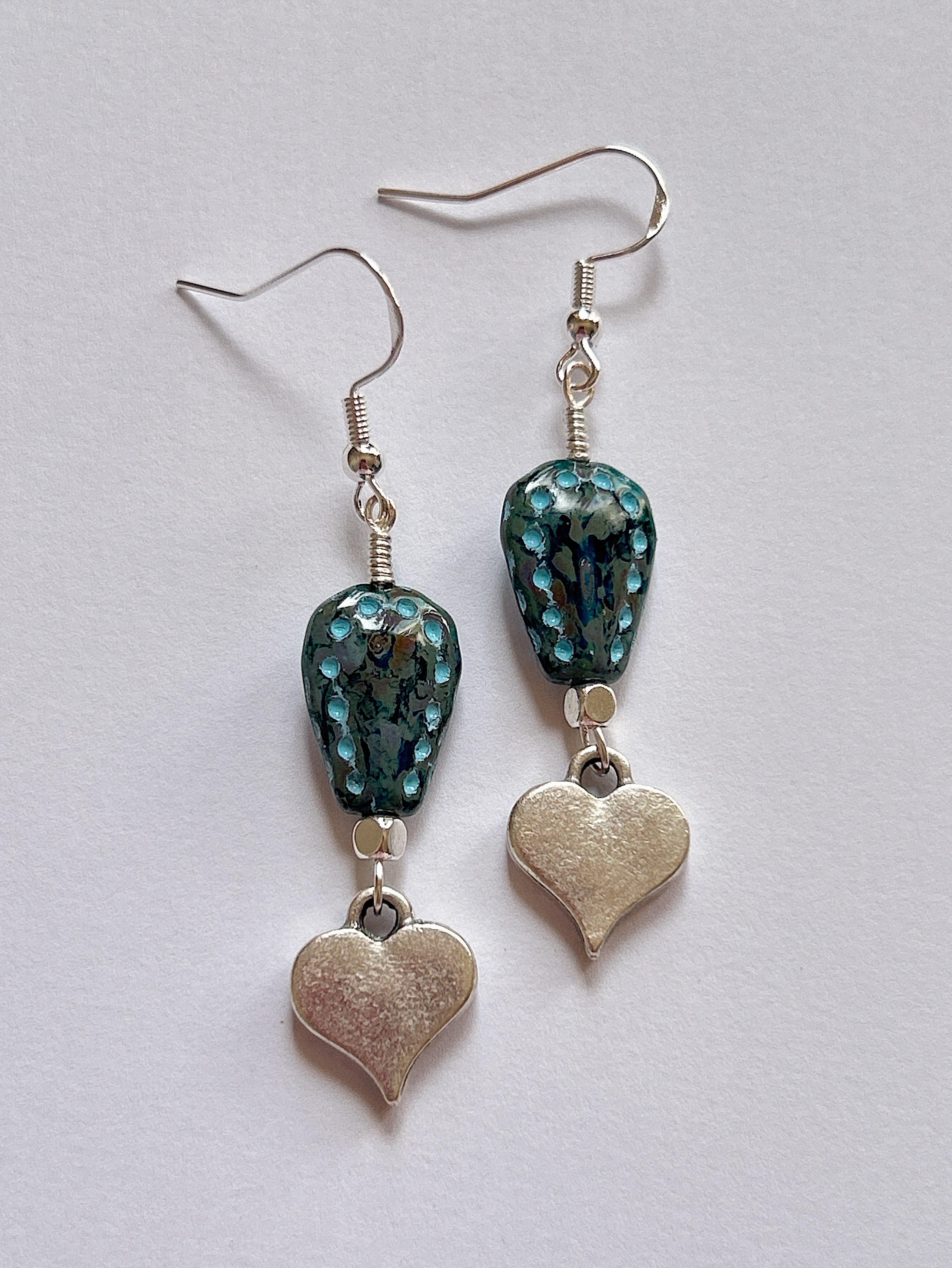 Turquoise Heart Earrings
