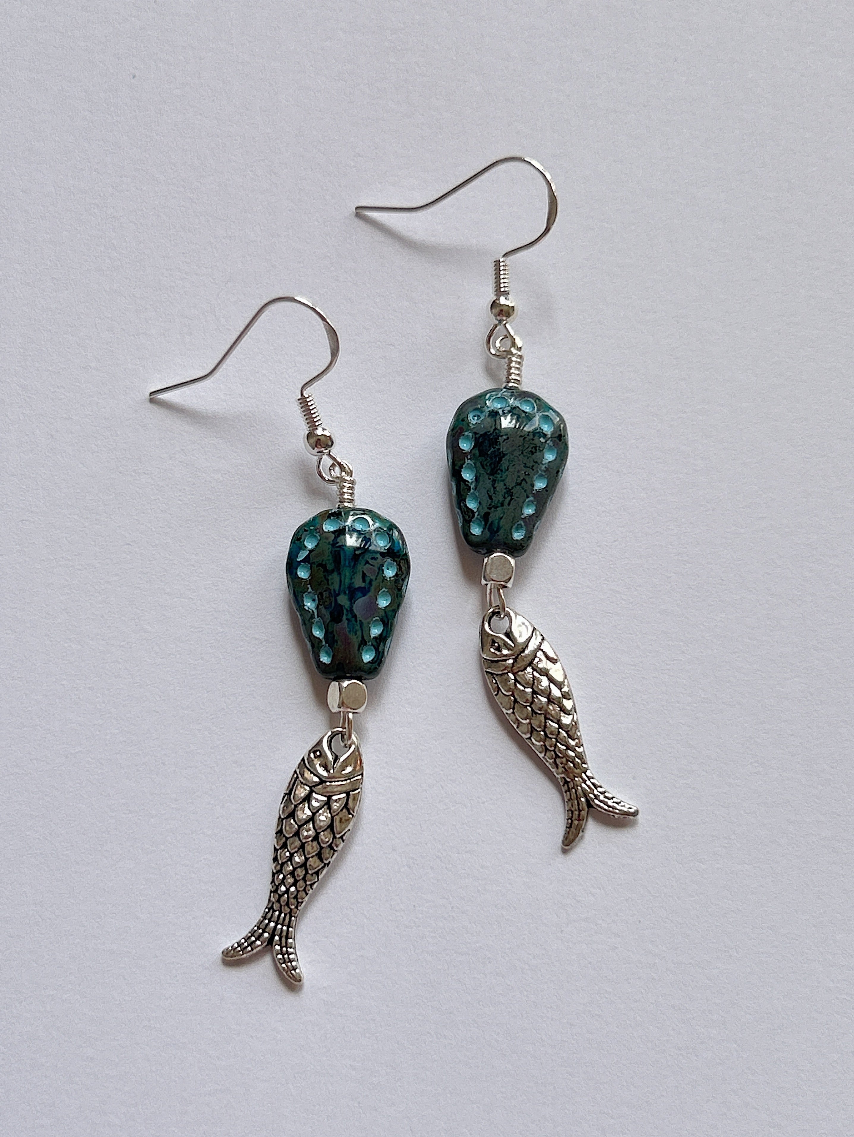 Turquoise Fish Earrings